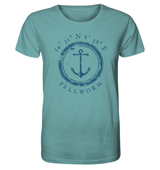 Pellworm T-Shirt mit Anker - Organic Koordinaten Shirt
