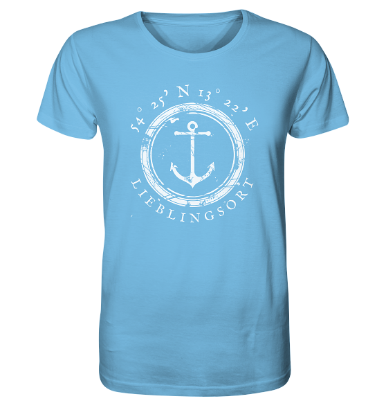 personalisierbares Koordinaten T-Shirt MEERTRÄUMER 2.0 - Organic Koordinaten Shirt
