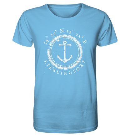 personalisierbares Koordinaten T-Shirt MEERTRÄUMER 2.0 - Organic Koordinaten Shirt