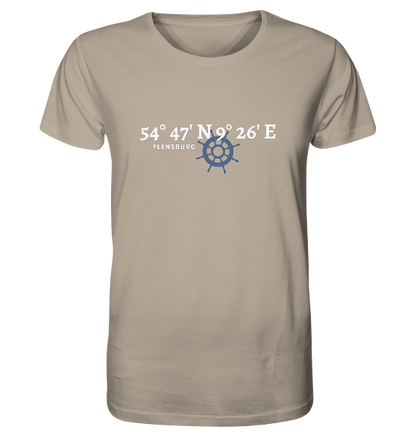 Flensburg T-Shirt mit Koordinaten - Organic Shirt