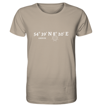 Amrum T-Shirt mit Koordinaten, von Meercoordinates
