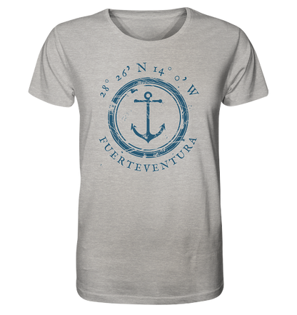 Fuerteventura T-Shirt mit Anker - Organic Koordinaten Shirt