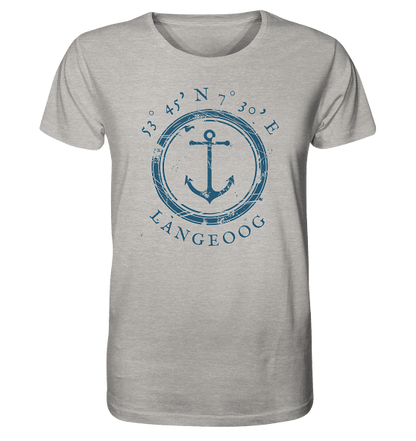 Langeoog Koordinaten Anker - Organic Shirt - MEERcoordinates
