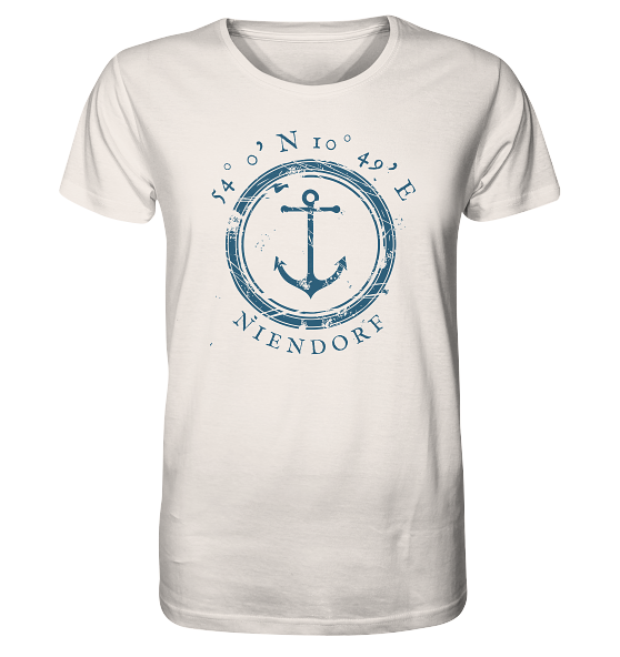 Niendorf T-Shirt mit Koordinaten, maritimes Unisex Shirt