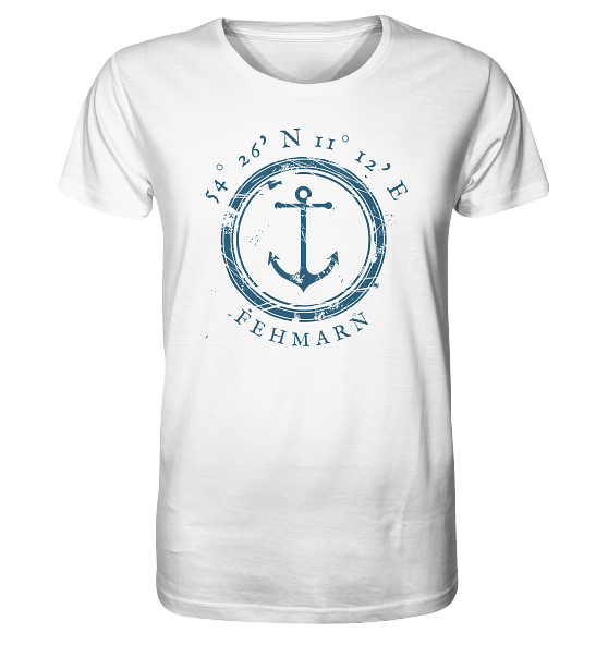 Fehmarn T-Shirt, maritim mit Anker von Meercoordinates 