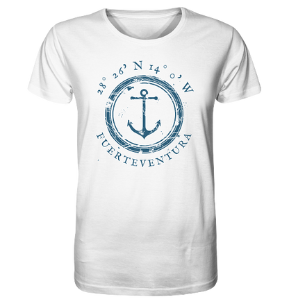 Fuerteventura T-Shirt mit Anker - Organic Koordinaten Shirt von Meercoordinates