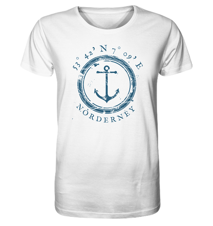 maritimes Norderney Anker T-Shirt mit Koordinaten - Meercoordinates
