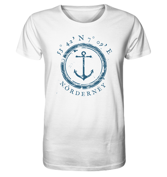 maritimes Norderney Anker T-Shirt mit Koordinaten - Meercoordinates