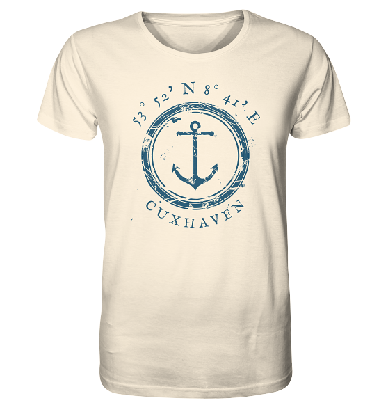 Cuxhaven T-Shirt mit Anker - Organic Koordinaten Shirt