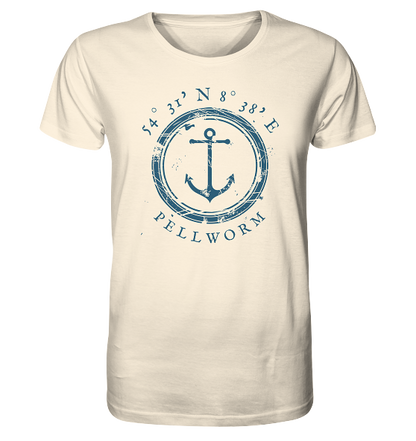 Pellworm T-Shirt mit Anker - Organic Koordinaten Shirt