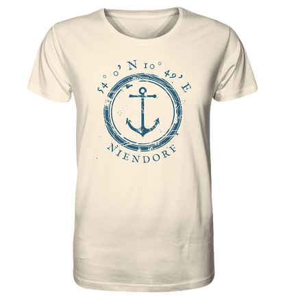 Niendorf T-Shirt mit Koordinaten, maritimes Unisex Shirt