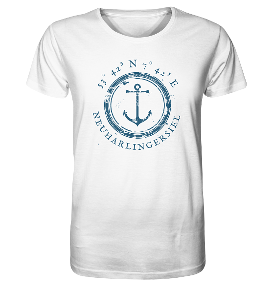 Neuharlingersiel T-Shirt, maritim mit Koordinaten - Organic Shirt von Meercoordinates
